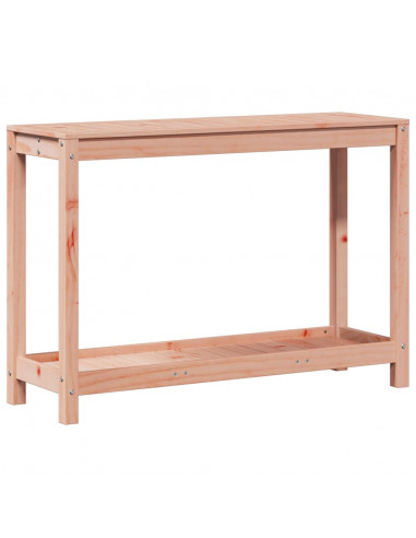 Tavolo Invaso con Ripiano 108x35x75 cm Legno Massello Douglas