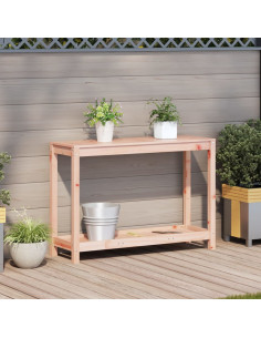 Tavolo Invaso con Ripiano 108x35x75 cm Legno Massello Douglas 2