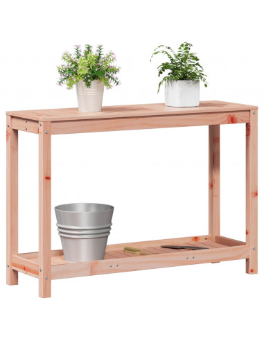 Tavolo Invaso con Ripiano 108x35x75 cm Legno Massello Douglas