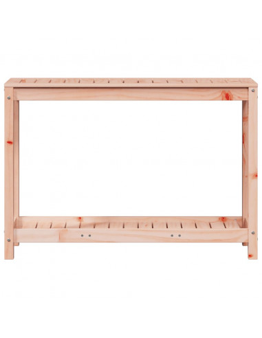 Tavolo Invaso con Ripiano 108x35x75 cm Legno Massello Douglas