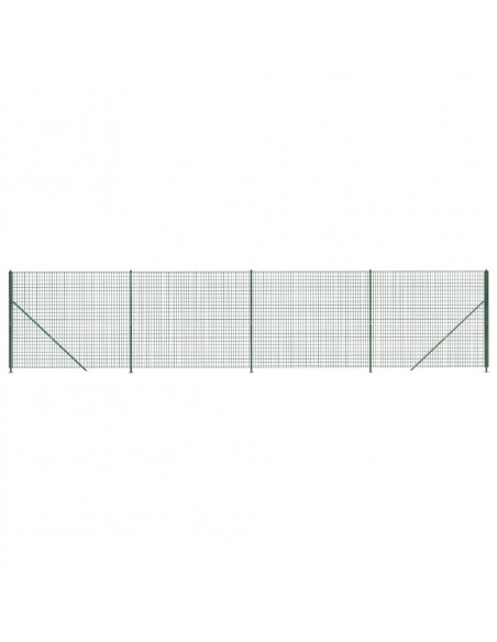 Recinzione Metallica con Flangia Verde 2,2x10 m