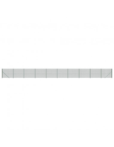Recinzione Metallica con Flangia Verde 1,4x25 m