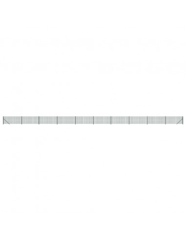 Recinzione Metallica con Flangia Verde 1,1x25 m