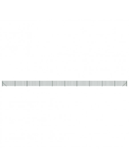 Recinzione Metallica con Flangia Verde 1,1x25 m