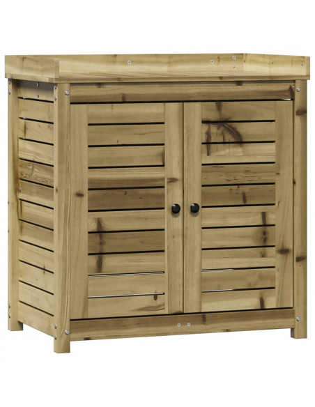 Tavolo Invaso con Ripiani 82,5x50x86,5 cm Legno Impregnato Pino