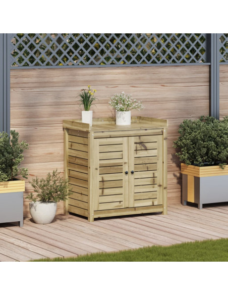 Tavolo Invaso con Ripiani 82,5x50x86,5 cm Legno Impregnato Pino