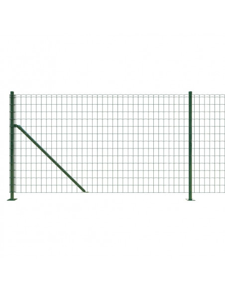 Recinzione Metallica con Flangia Verde 1,1x25 m