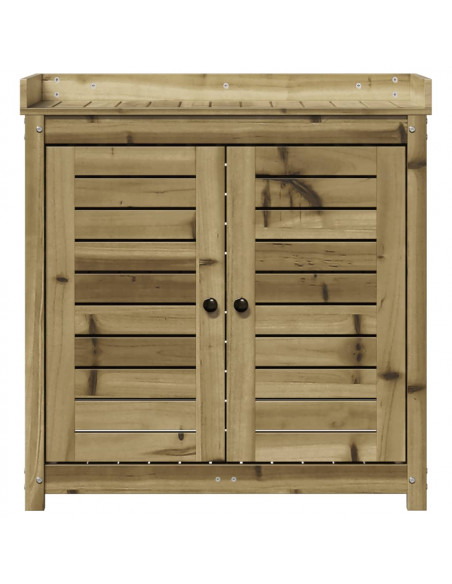 Tavolo Invaso con Ripiani 82,5x50x86,5 cm Legno Impregnato Pino
