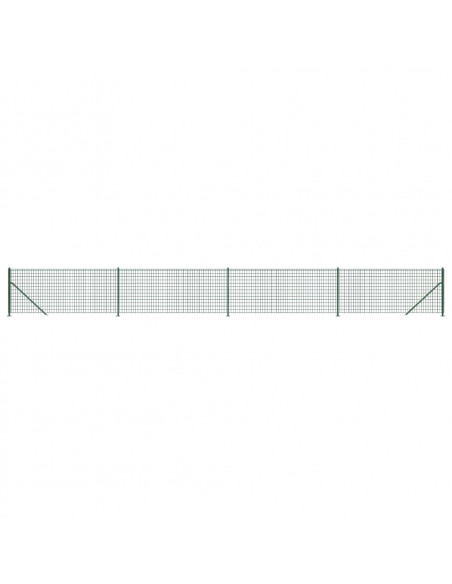 Recinzione Metallica con Flangia Verde 1x10 m