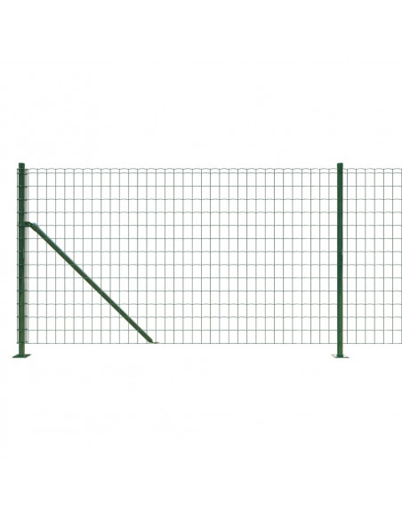 Recinzione Metallica con Flangia Verde 1x10 m