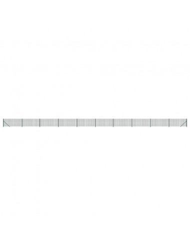 Recinzione Metallica con Flangia Verde 0,8x25 m