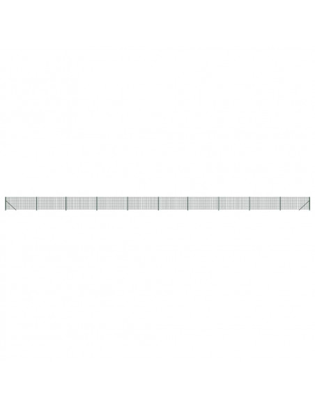 Recinzione Metallica con Flangia Verde 0,8x25 m