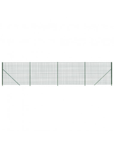 Recinzione Metallica con Flangia Verde 1,8x10 m