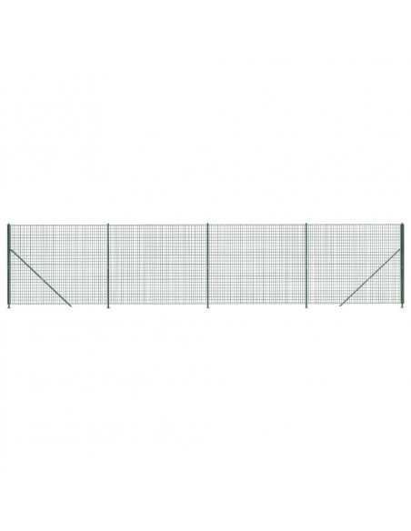 Recinzione Metallica con Flangia Verde 1,8x10 m