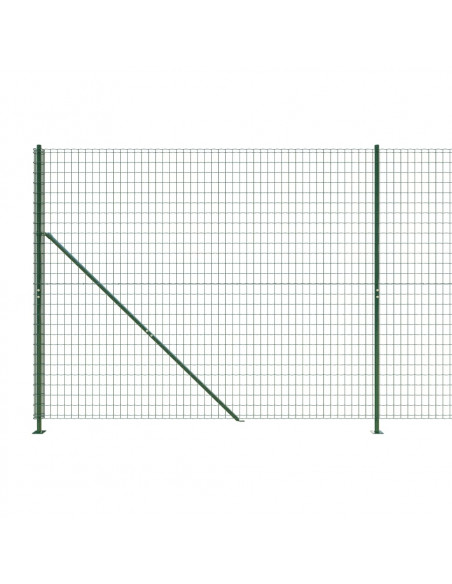 Recinzione Metallica con Flangia Verde 1,8x10 m