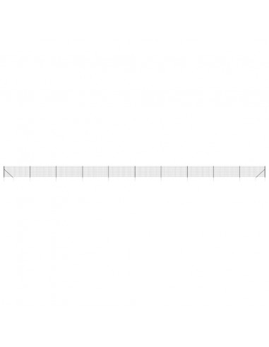 Recinzione Metallica con Picchetti Ancoraggio Antracite 1x25 m