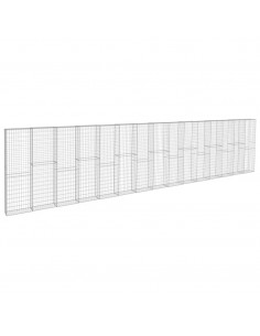 Gabbione con Copertura in Acciaio Zincato 900x50x200 cm 2