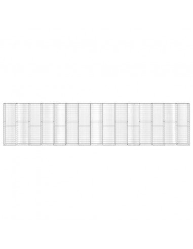 Gabbione con Copertura in Acciaio Zincato 900x50x200 cm