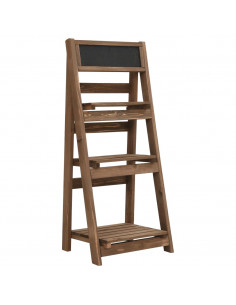 Piedistallo Piante 3 Livelli con Lavagna 40x30x90cm Legno Abete 2