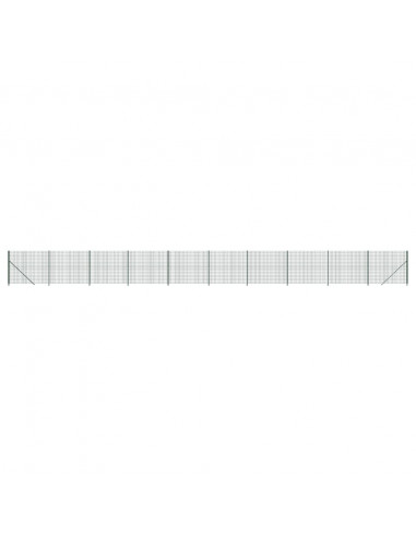 Recinzione Metallica con Flangia Verde 1,4x25 m