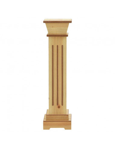 Piedistallo per Piante Quadrato Classico Legno 17x17x66 cm MDF