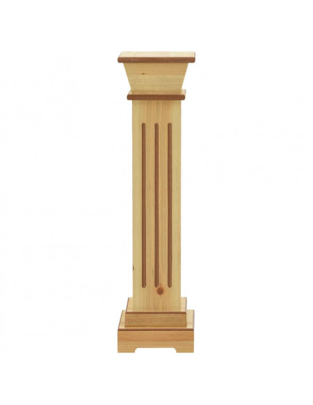 Piedistallo per Piante Quadrato Classico Legno 17x17x66 cm MDF