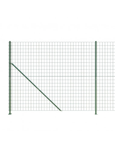 Recinzione Metallica con Flangia Verde 1,4x25 m