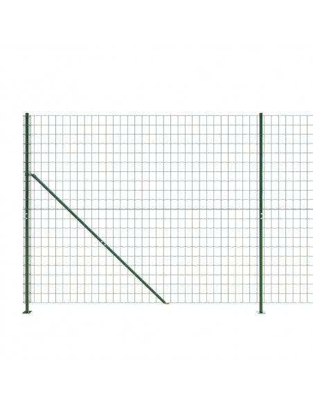 Recinzione Metallica con Flangia Verde 1,4x25 m