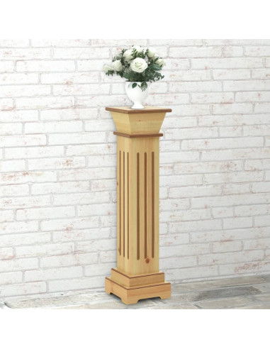 Piedistallo per Piante Quadrato Classico Legno 17x17x66 cm MDF