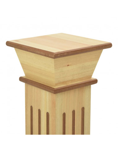 Piedistallo per Piante Quadrato Classico Legno 17x17x66 cm MDF