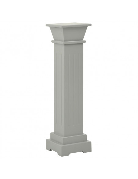 Piedistallo per Piante Quadrato Classico Grigio 17x17x66 cm MDF
