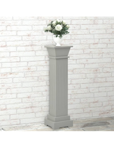 Piedistallo per Piante Quadrato Classico Grigio 17x17x66 cm MDF