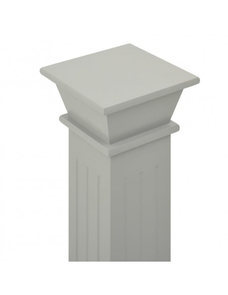 Piedistallo per Piante Quadrato Classico Grigio 17x17x66 cm MDF