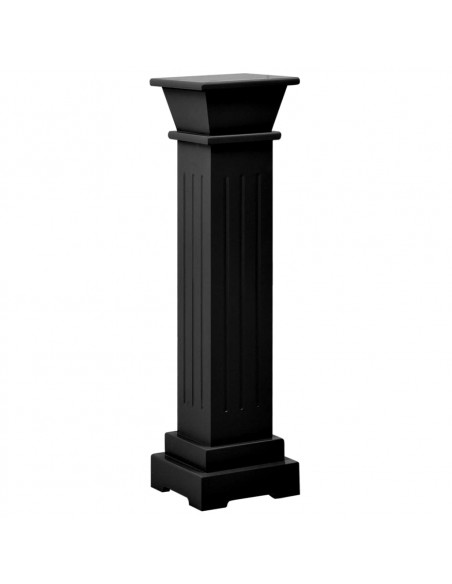 Piedistallo per Piante Quadrato Classico Nero 17x17x66 cm MDF