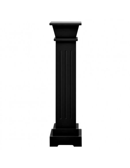 Piedistallo per Piante Quadrato Classico Nero 17x17x66 cm MDF