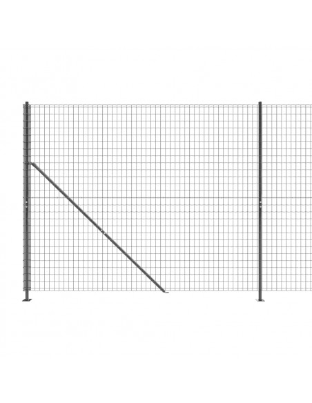 Recinzione Metallica con Flangia Antracite 2x25 m