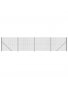 Recinzione Metallica con Flangia Antracite 1,4x10 m 2