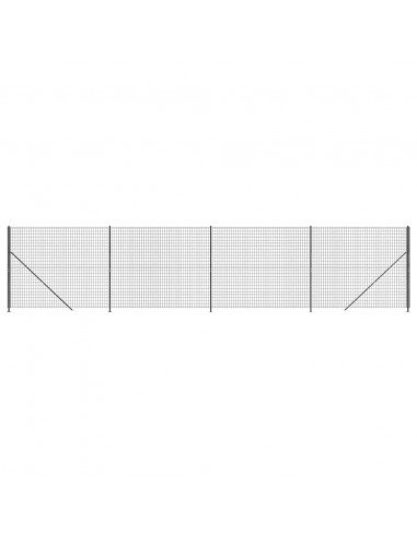 Recinzione Metallica con Flangia Antracite 1,4x10 m