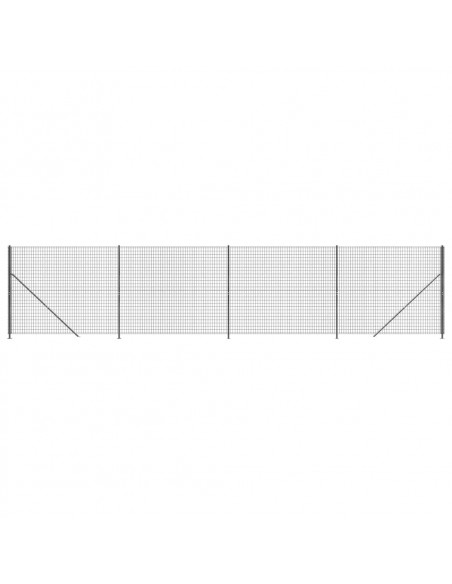 Recinzione Metallica con Flangia Antracite 1,4x10 m