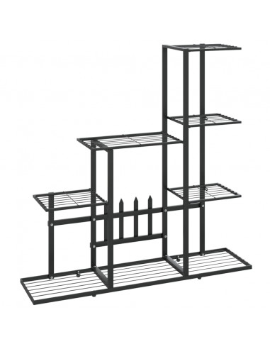 Portapiante 94,5x25x88 cm Nero in Metallo