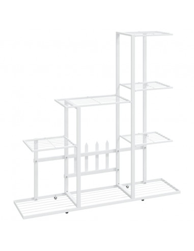 Portapiante 94,5x25x88 cm Bianco in Metallo