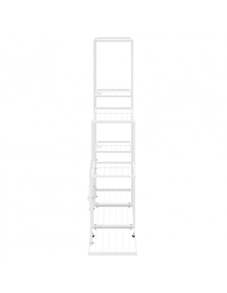 Portapiante 94,5x25x88 cm Bianco in Metallo
