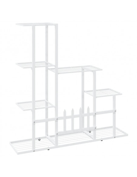 Portapiante 94,5x25x88 cm Bianco in Metallo