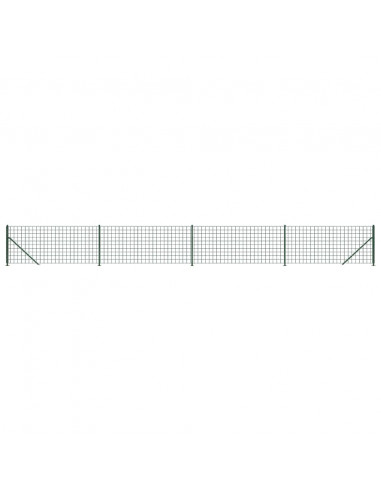 Recinzione Metallica con Flangia Verde 1x10 m