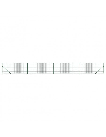 Recinzione Metallica con Flangia Verde 1x10 m