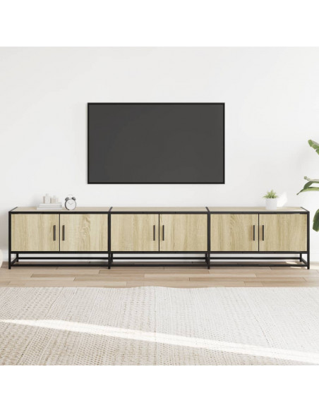 Mobile per TV Rovere Sonoma 210x35x41 cm in Truciolato