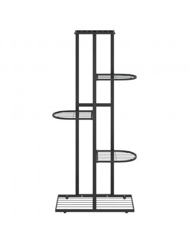 Piedistallo per Piante a 5 Piani 43x22x98 cm in Metallo Nero