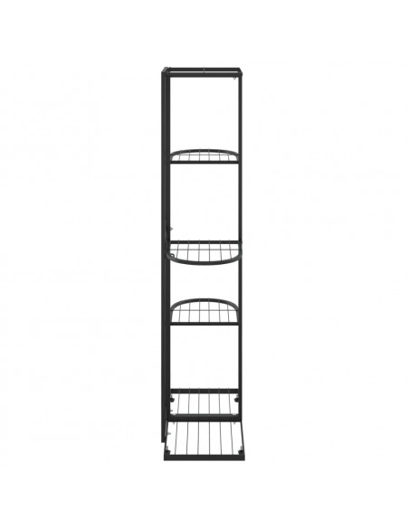 Piedistallo per Piante a 5 Piani 43x22x98 cm in Metallo Nero