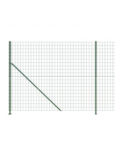 Recinzione Metallica con Flangia Verde 2x25 m