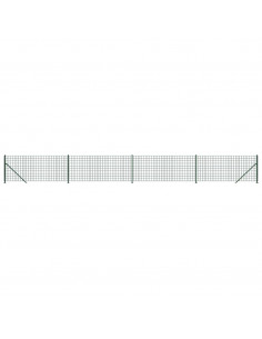 Recinzione Metallica con Flangia Verde 0,8x10 m 2